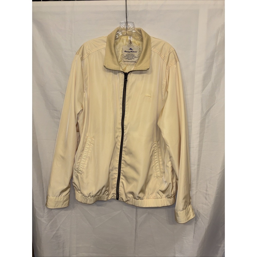 Tommy Bahama Jacket Mens Large 100% Polyester Full Zip‎ Lined Windbreaker